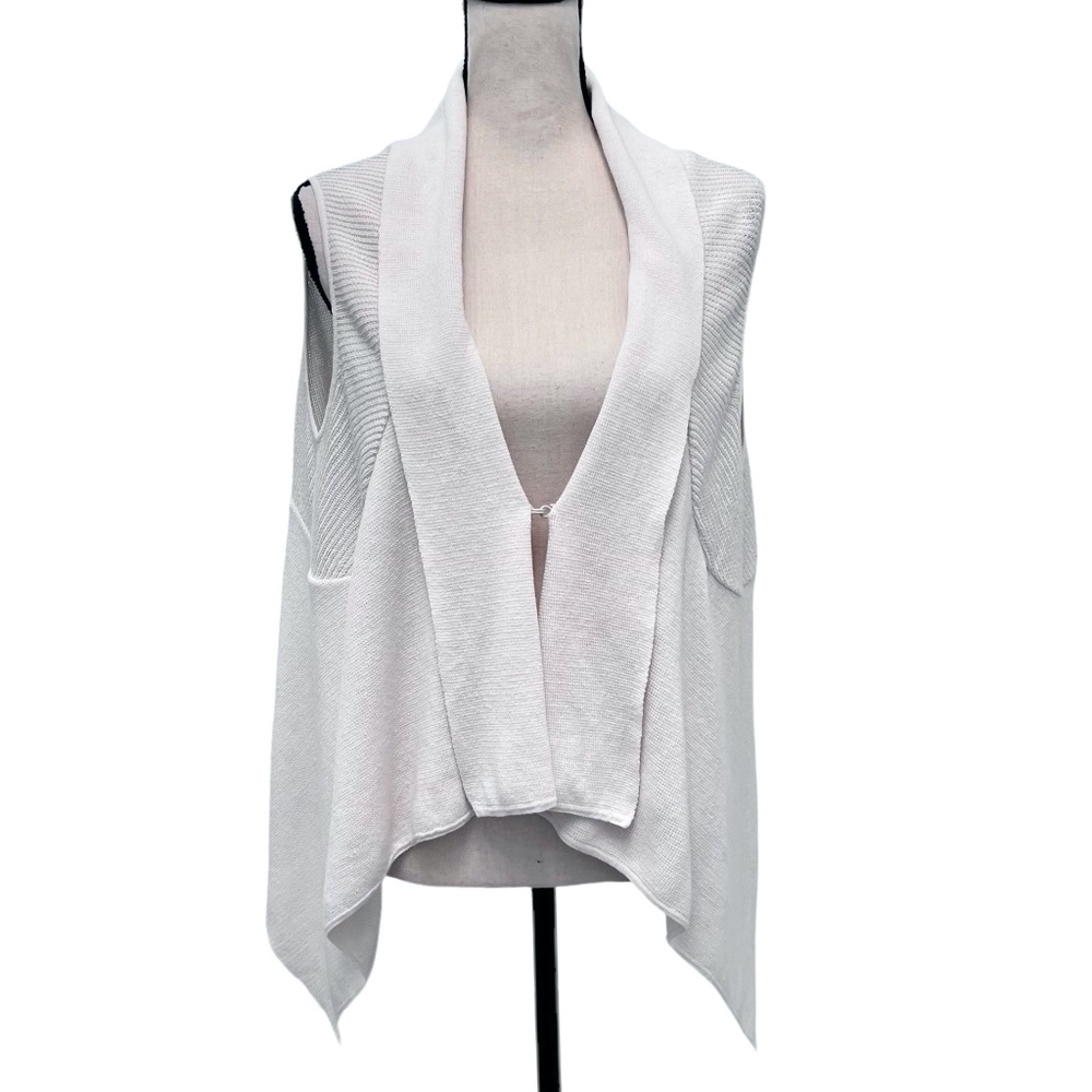 ALICE + OLIVIA CREAM LINEN KNIT SWEATER VEST